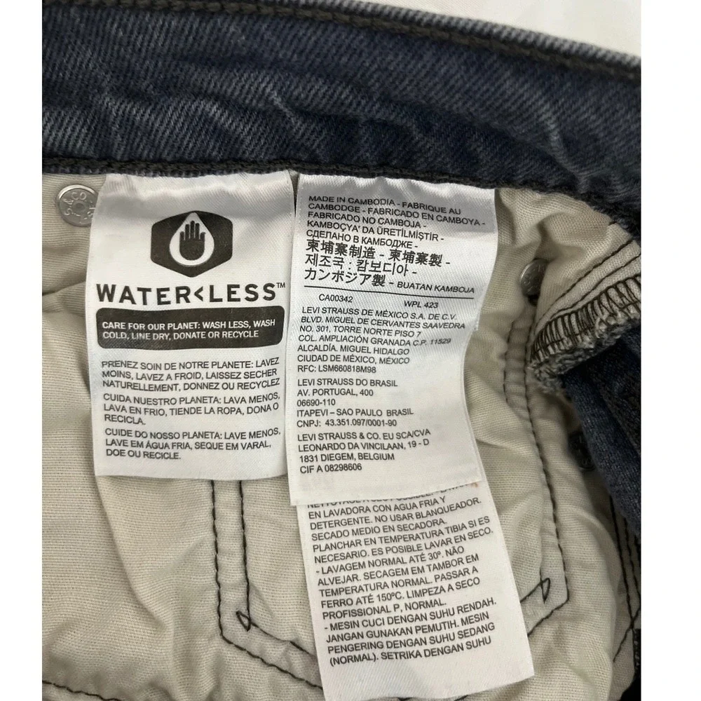 Levi's‎ Premium 501s Skinny Jeans Black Distressed Faded Look Denim Womens 27